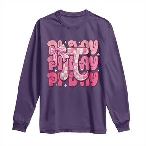 Coquette Pi Day Long Sleeve Shirt Math Lover Cute Girl Mathematician TS09 Purple Print Your Wear