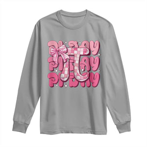 Coquette Pi Day Long Sleeve Shirt Math Lover Cute Girl Mathematician TS09 Sport Gray Print Your Wear