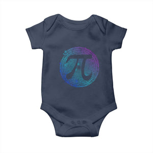 Math Lover Pi Day Baby Onesie TS09 Navy Print Your Wear