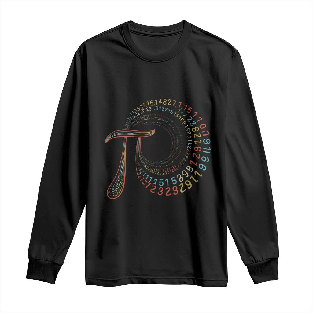 Pi Day Long Sleeve Shirt 3,14 Pi Number Symbol Math Science TS09 Black Print Your Wear