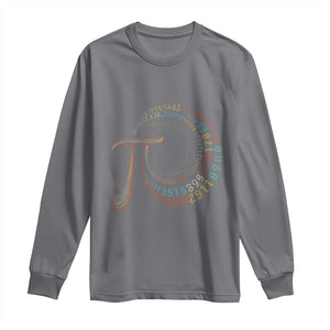 Pi Day Long Sleeve Shirt 3,14 Pi Number Symbol Math Science TS09 Charcoal Print Your Wear