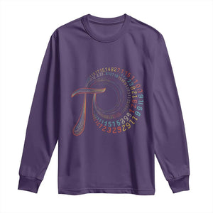 Pi Day Long Sleeve Shirt 3,14 Pi Number Symbol Math Science TS09 Purple Print Your Wear