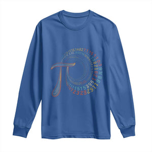 Pi Day Long Sleeve Shirt 3,14 Pi Number Symbol Math Science TS09 Royal Blue Print Your Wear