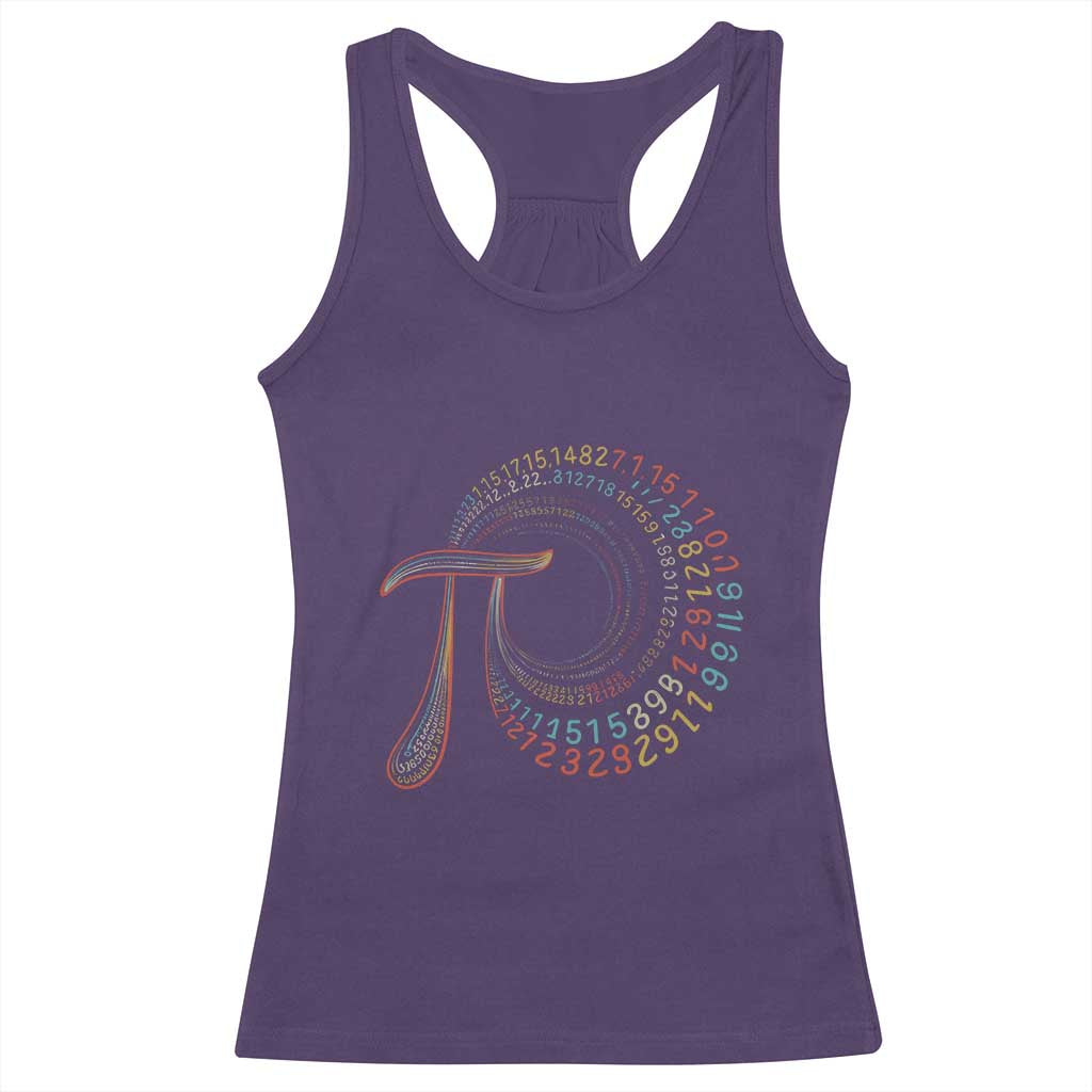 Pi Day Racerback Tank Top 3,14 Pi Number Symbol Math Science TS09 Purple Print Your Wear