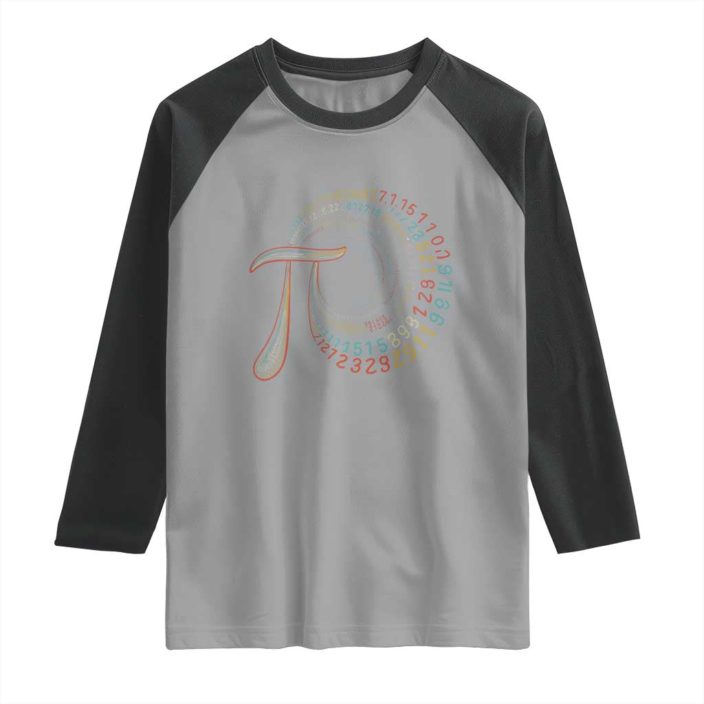 Pi Day Raglan Shirt 3,14 Pi Number Symbol Math Science TS09 Sport Gray Black Print Your Wear