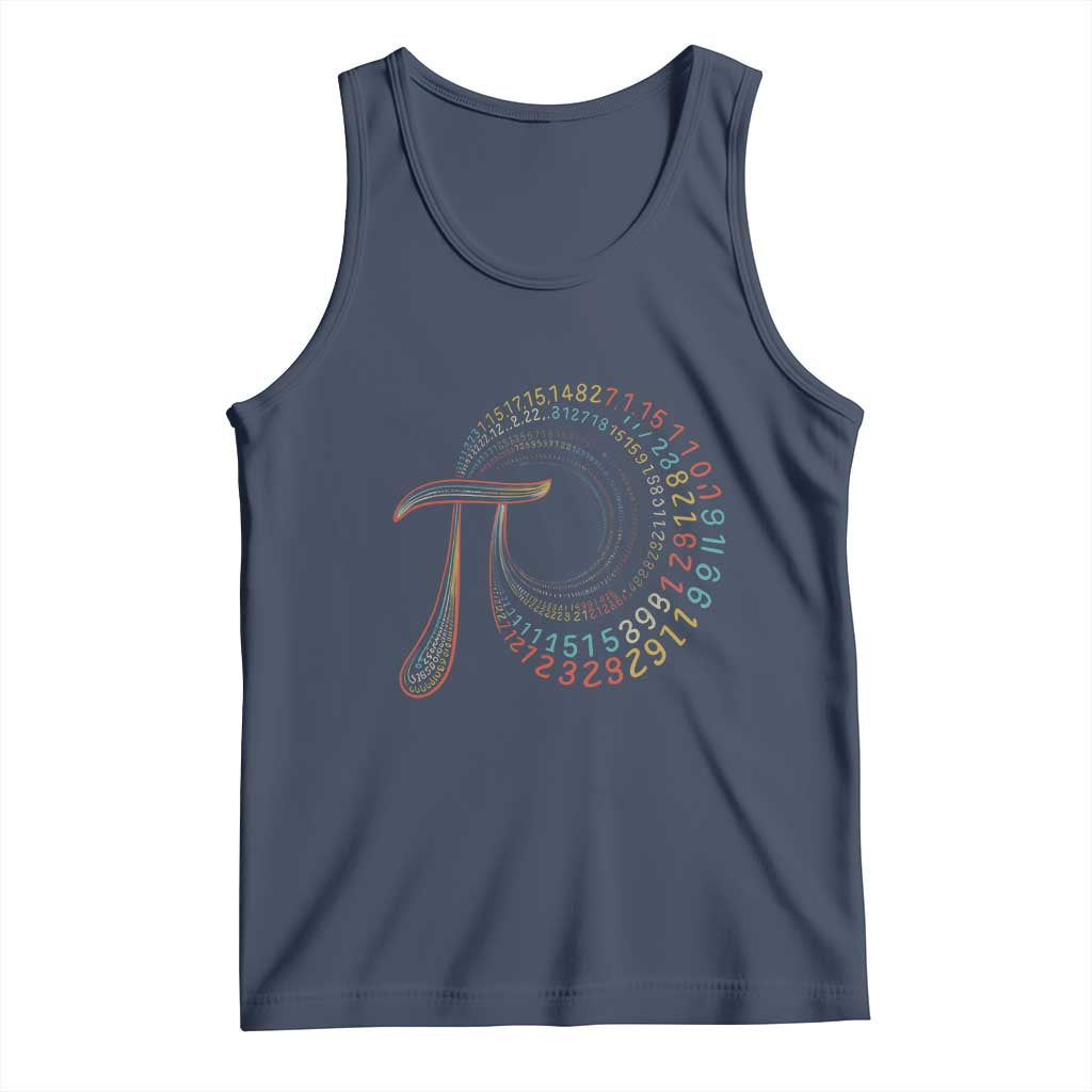 Pi Day Tank Top 3,14 Pi Number Symbol Math Science TS09 Navy Print Your Wear