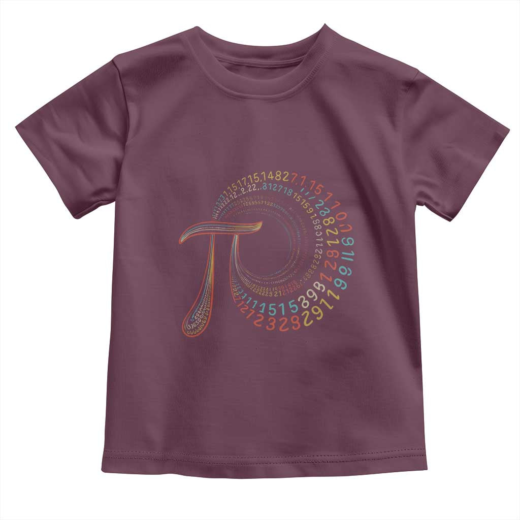 Pi Day Toddler T Shirt 3,14 Pi Number Symbol Math Science TS09 Maroon Print Your Wear