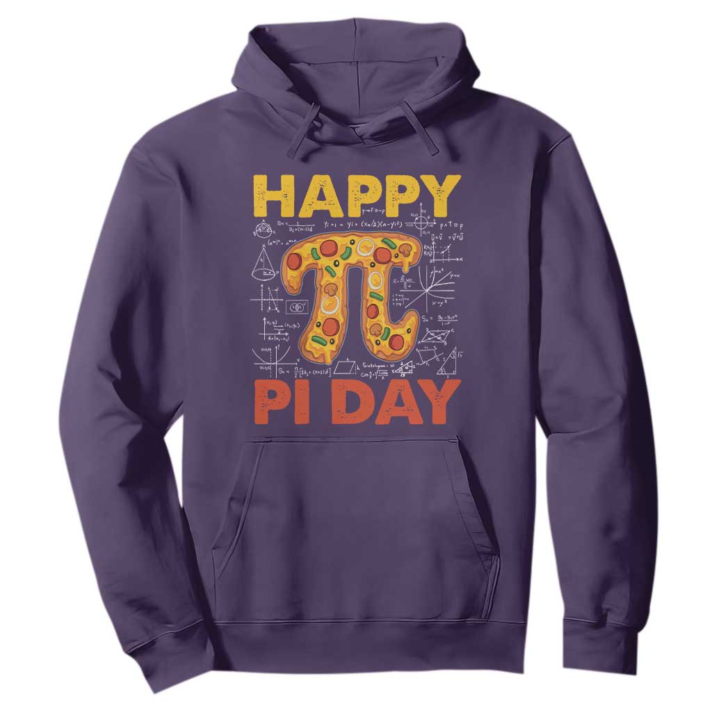 Happy Pi Day Hoodie Funny Pi Pizza TS09 Purple Print Your Wear