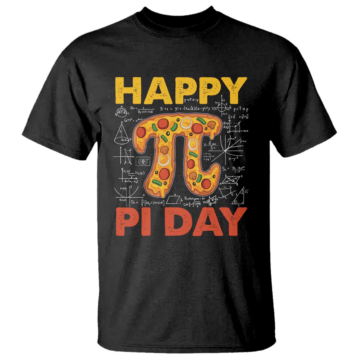Happy Pi Day T Shirt Funny Pi Pizza TS09 Black Print Your Wear