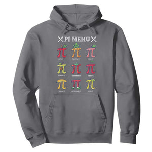 Funny Pi Day Hoodie Pi Menu Fruits Pie Math Lover TS09 Charcoal Print Your Wear