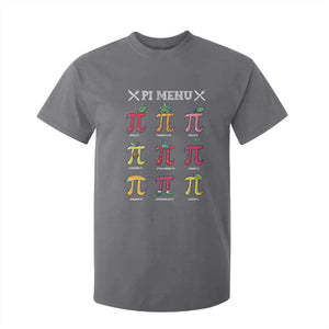 Funny Pi Day T Shirt For Kid Pi Menu Fruits Pie Math Lover TS09 Charcoal Print Your Wear