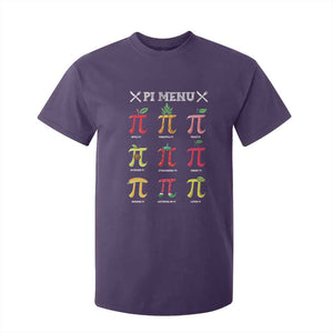 Funny Pi Day T Shirt For Kid Pi Menu Fruits Pie Math Lover TS09 Purple Print Your Wear