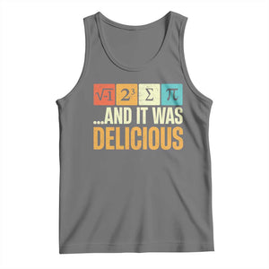 Funny Pi Day Tank Top I Ate Some Pie and It Was Delicious TS09 Black Heather Print Your Wear