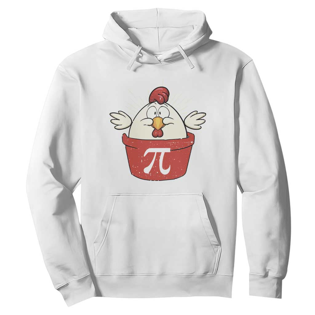Funny Pi Day Hoodie Chicken Pot Pi Math Lover TS09 White Print Your Wear