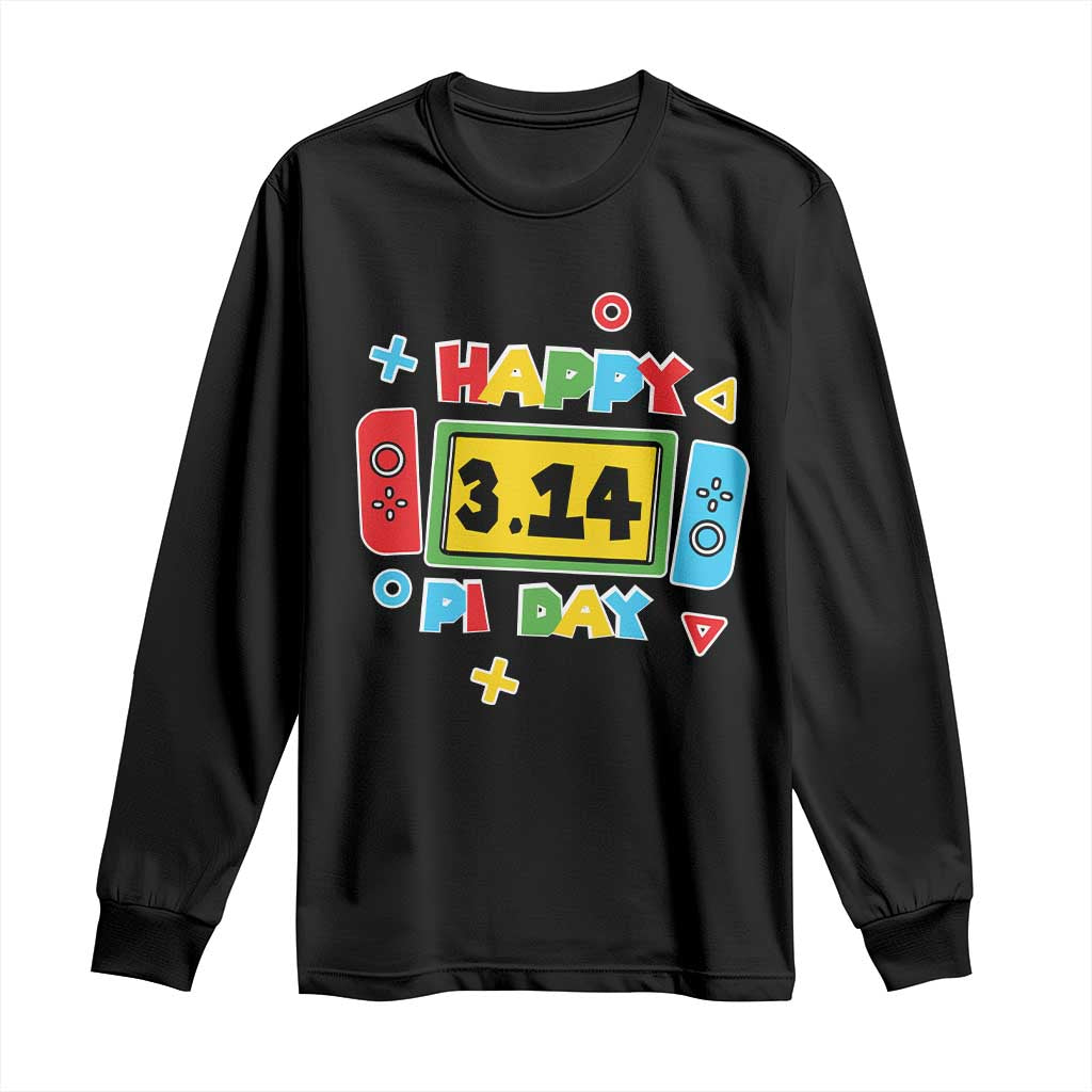 Funny Pi Day Long Sleeve Shirt Video Game Gamer Math Kids Boys Men TS09 Black Print Your Wear