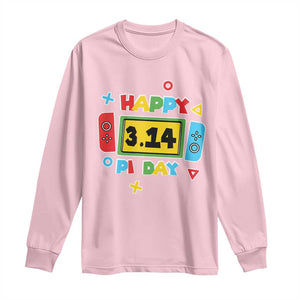 Funny Pi Day Long Sleeve Shirt Video Game Gamer Math Kids Boys Men TS09 Light Pink Print Your Wear