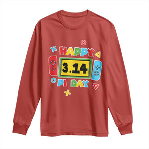 Funny Pi Day Long Sleeve Shirt Video Game Gamer Math Kids Boys Men TS09 Red Print Your Wear