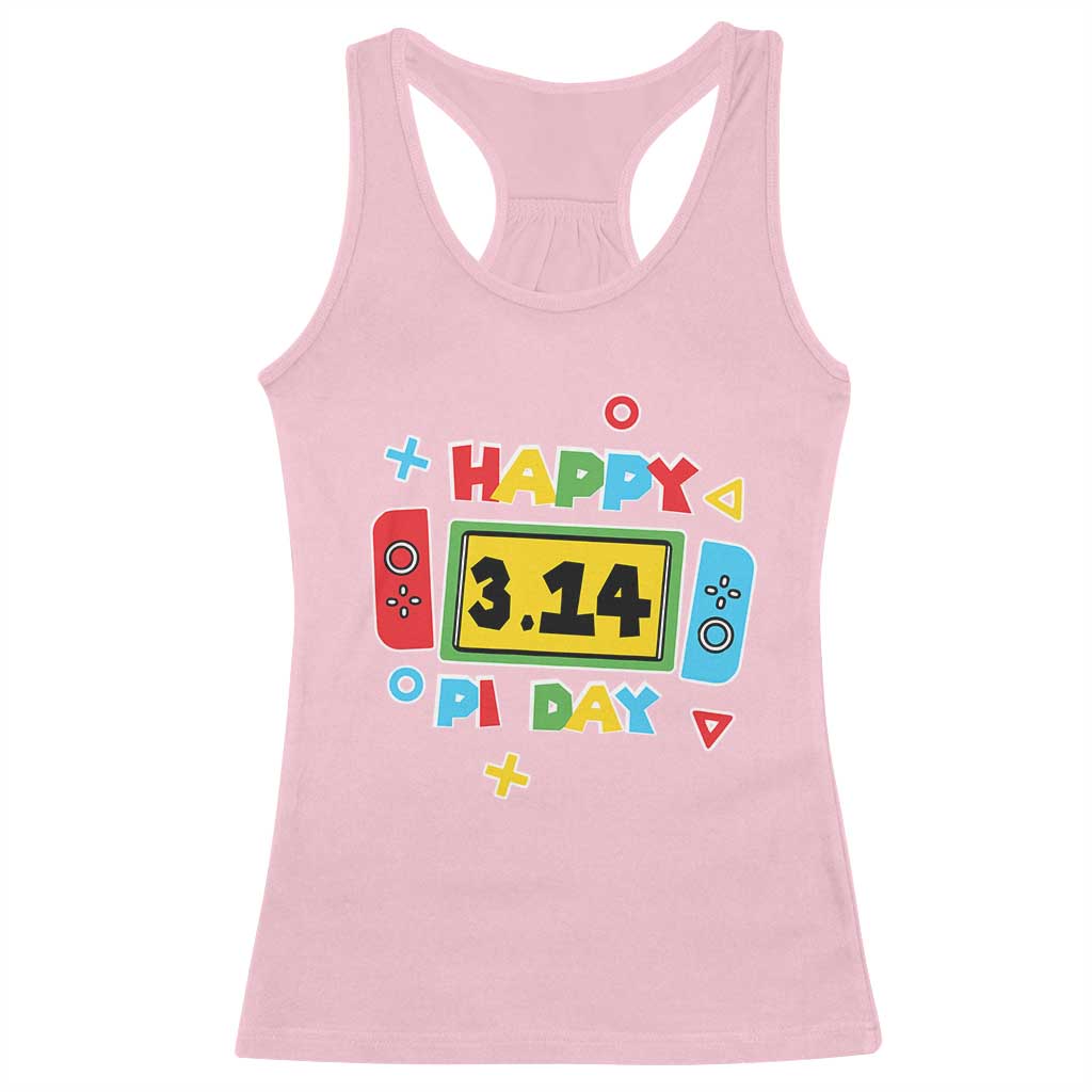 Funny Pi Day Racerback Tank Top Video Game Gamer Math Kids Boys Men TS09 Light Pink Print Your Wear