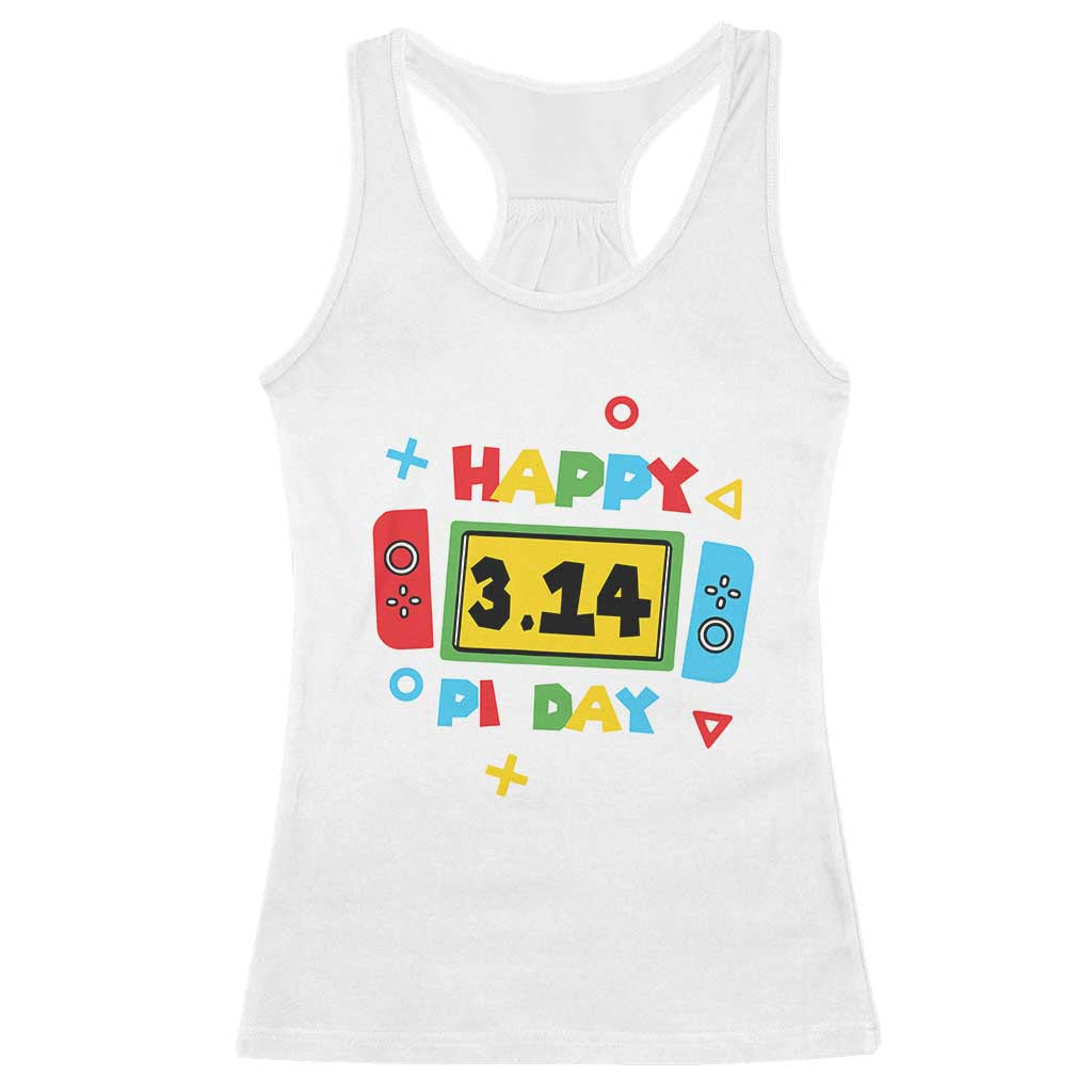 Funny Pi Day Racerback Tank Top Video Game Gamer Math Kids Boys Men TS09 White Print Your Wear