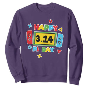Funny Pi Day Sweatshirt Video Game Gamer Math Kids Boys Men TS09 Purple Print Your Wear
