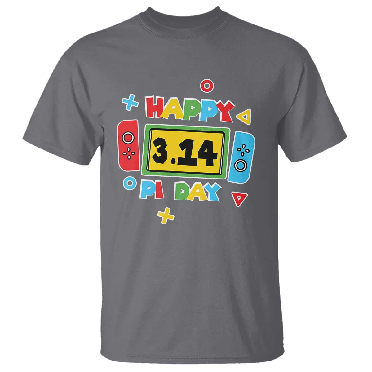 Funny Pi Day T Shirt Video Game Gamer Math Kids Boys Men TS09 Charcoal Print Your Wear