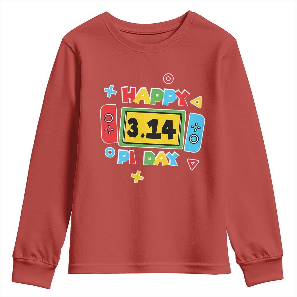 Funny Pi Day Youth Sweatshirt Video Game Gamer Math Kids Boys Men TS09 Red Print Your Wear