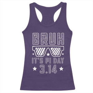 Funny Pi Day Racerback Tank Top Bruh It's Pi Day Math Lover TS09 Purple Print Your Wear