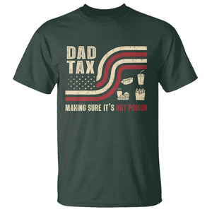 Dad Joke T Shirt Making Sure It's Not Poison USA Flag Patriotic Father's Day TS09 Dark Forest Green Print Your Wear