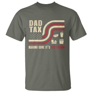 Dad Joke T Shirt Making Sure It's Not Poison USA Flag Patriotic Father's Day TS09 Military Green Print Your Wear