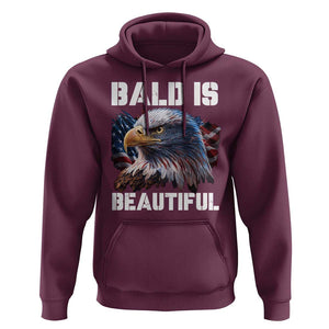 American Eagle Bald Is Beautiful Hoodie TS09 Maroon Print Your Wear