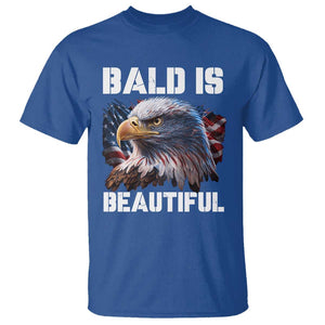 American Eagle Bald Is Beautiful T Shirt TS09 Royal Blue Print Your Wear