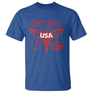 Funny 4th Of July T Shirt Can't Spell Sausage Without USA TS09 Royal Blue Print Your Wear