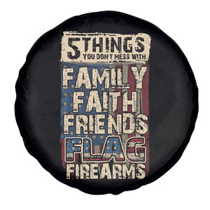 American Patriotic Spare Tire Cover 5 Things You Don't Mess With TS09 Print Your Wear