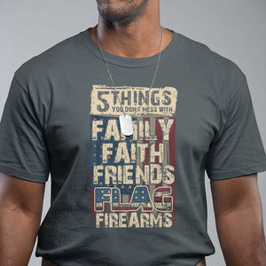 American Patriotic T Shirt 5 Things You Don't Mess With TS09 Dark Heather Print Your Wear