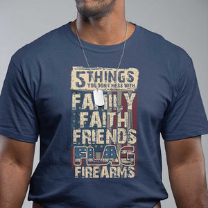 American Patriotic T Shirt 5 Things You Don't Mess With TS09 Navy Print Your Wear