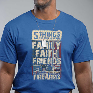 American Patriotic T Shirt 5 Things You Don't Mess With TS09 Royal Blue Print Your Wear