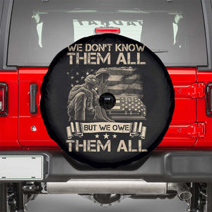 Veteran Spare Tire Cover We Don't Know Them All But We Owe Them All TS09 Black Print Your Wear