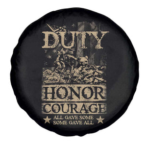 Veteran Spare Tire Cover Duty Honor Courage Patriotic American Flag TS09 Print Your Wear