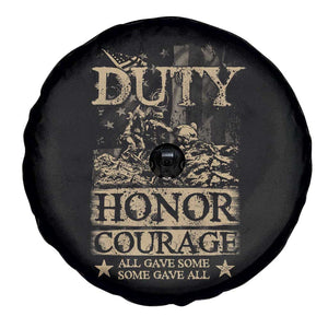 Veteran Spare Tire Cover Duty Honor Courage Patriotic American Flag TS09 Print Your Wear