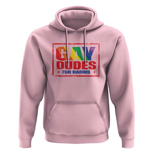 Gay Dudes For Harris Hoodie Kamala LGBT Support 2024 TS09 Light Pink Print Your Wear