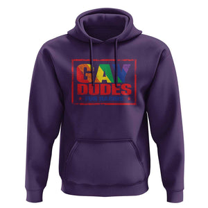 Gay Dudes For Harris Hoodie Kamala LGBT Support 2024 TS09 Purple Print Your Wear