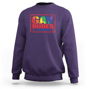 Gay Dudes For Harris Sweatshirt Kamala LGBT Support 2024 TS09 Purple Print Your Wear