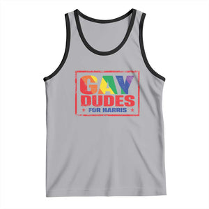 Gay Dudes For Harris Tank Top Kamala LGBT Support 2024 TS09 Athletic Heather Black Print Your Wear