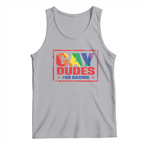 Gay Dudes For Harris Tank Top Kamala LGBT Support 2024 TS09 Athletic Heather Print Your Wear