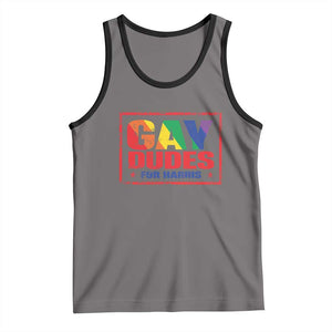 Gay Dudes For Harris Tank Top Kamala LGBT Support 2024 TS09 Deep Heather Black Print Your Wear