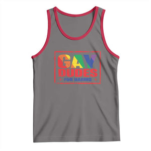 Gay Dudes For Harris Tank Top Kamala LGBT Support 2024 TS09 Deep Heather Red Print Your Wear