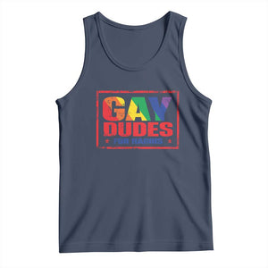 Gay Dudes For Harris Tank Top Kamala LGBT Support 2024 TS09 Navy Print Your Wear