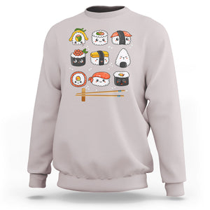 Kawaii Sushi Set Japanese Food Lover Anime Manga Rice Sweatshirt TS09 Printyourwear