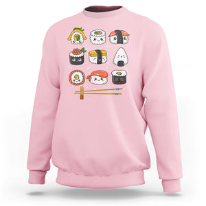 Kawaii Sushi Set Japanese Food Lover Anime Manga Rice Sweatshirt TS09 Printyourwear