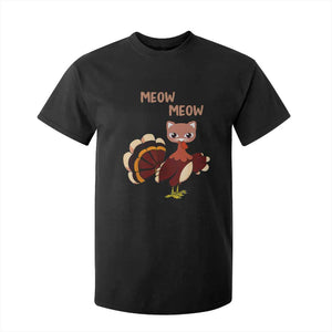 Thanksgiving T Shirt For Kid Funny Turkey Fake Meow Meow TS09 Black Print Your Wear